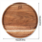 Elegante runde Holzplatte aus hochwertigem Naturholz