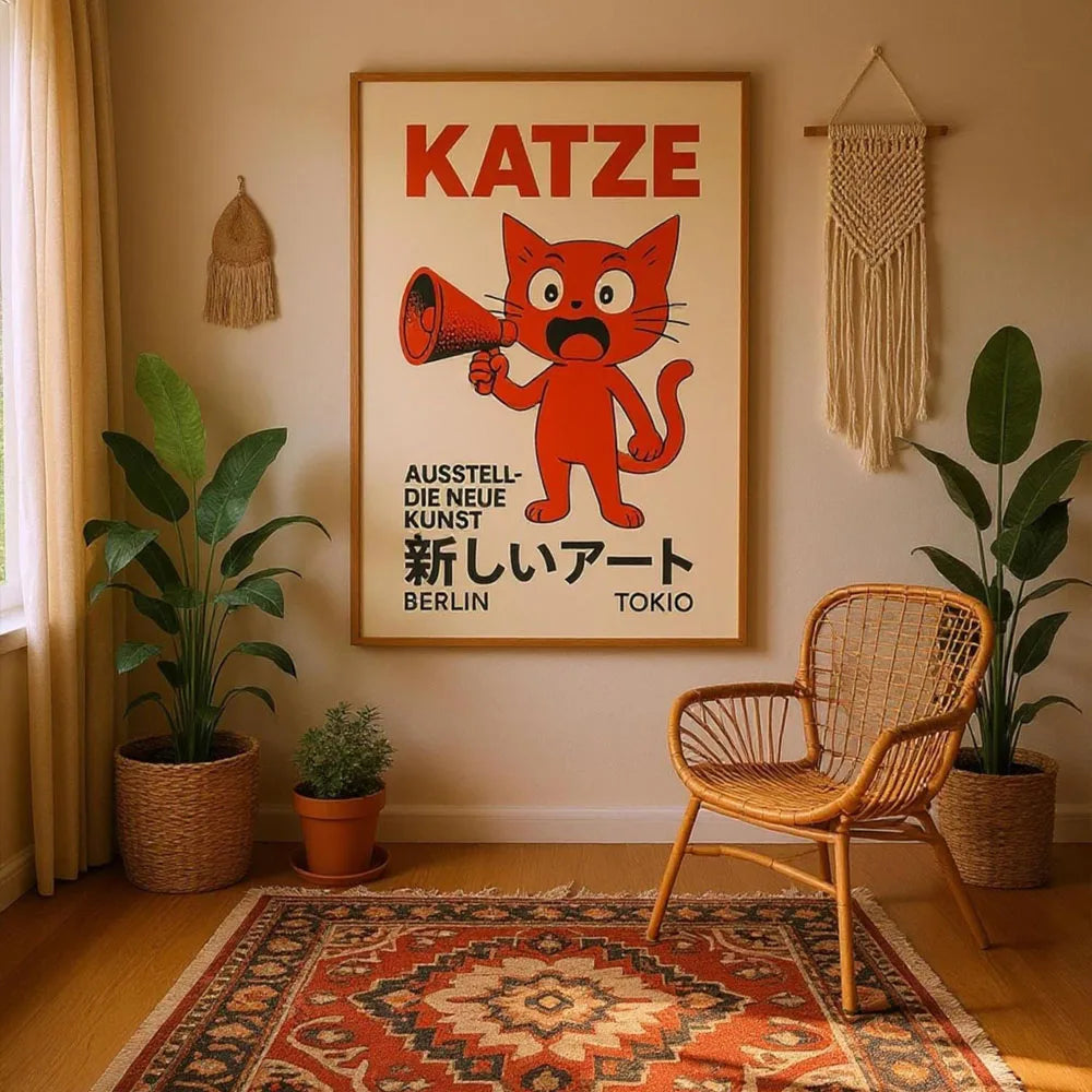 Elegantes japanisches Leinwand-Kunstdruck-Poster