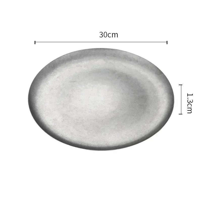 Elegante Edelstahl-Dessertteller