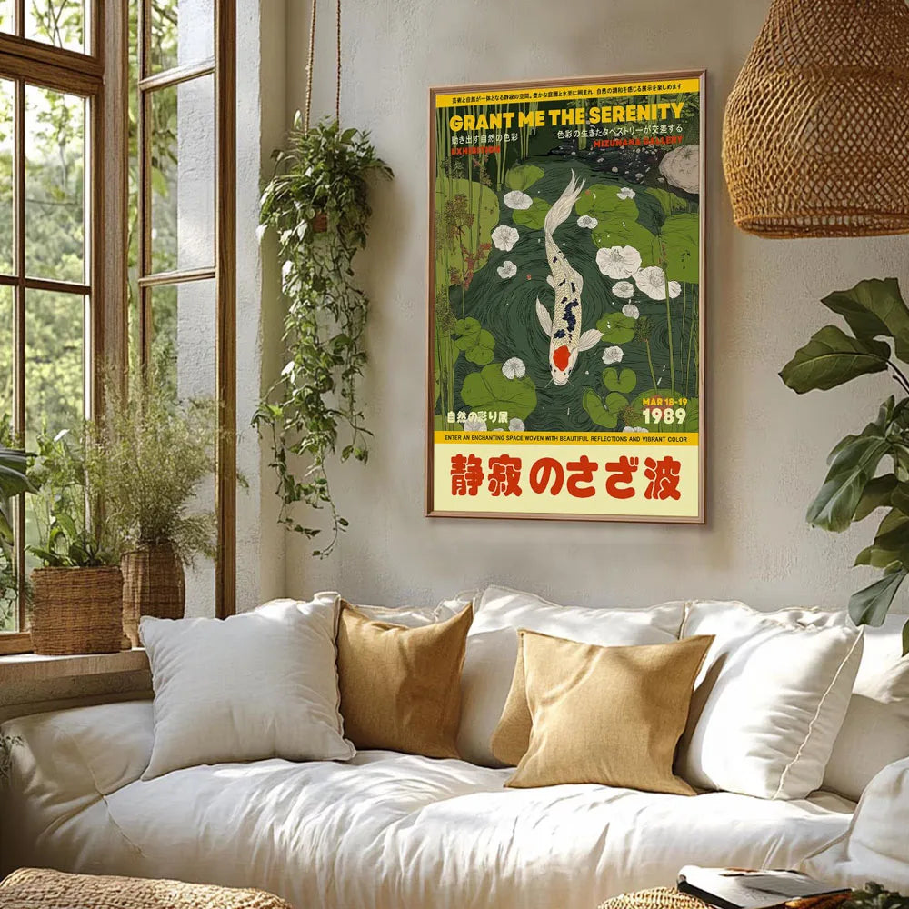 Elegantes japanisches Leinwand-Kunstdruck-Poster