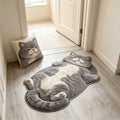 Niedliche katzenförmige Teppich