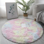 Weiches, flauschiges rundes Plüschteppich