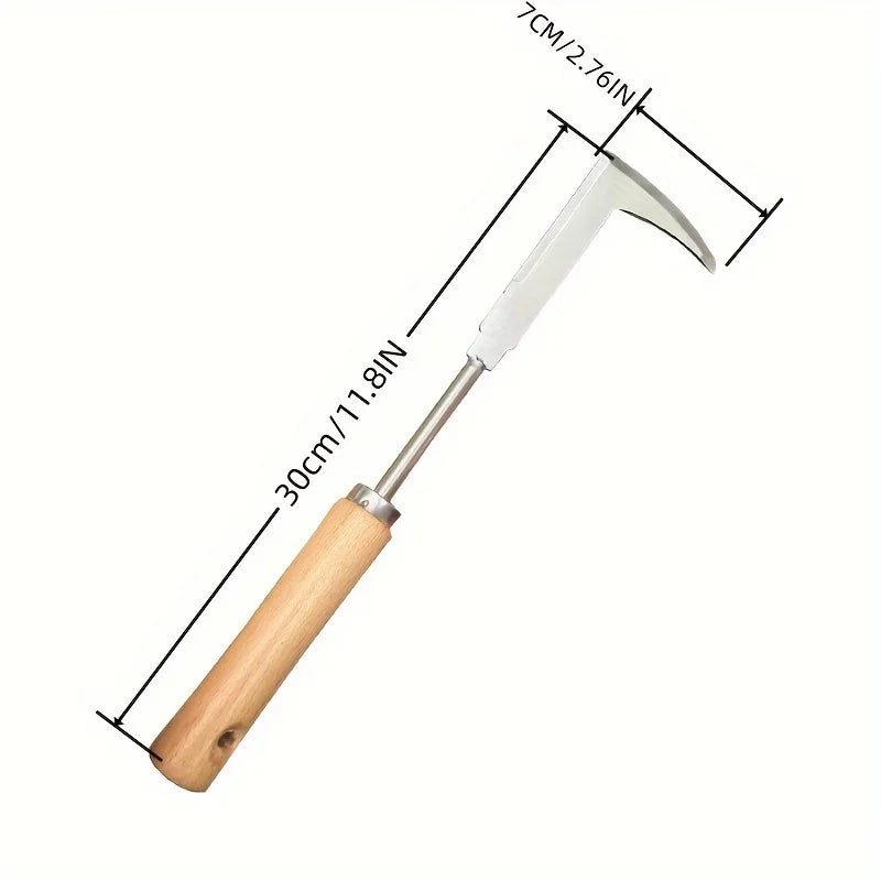 Edelstahl-Unkrautstecher mit L-förmigem Design