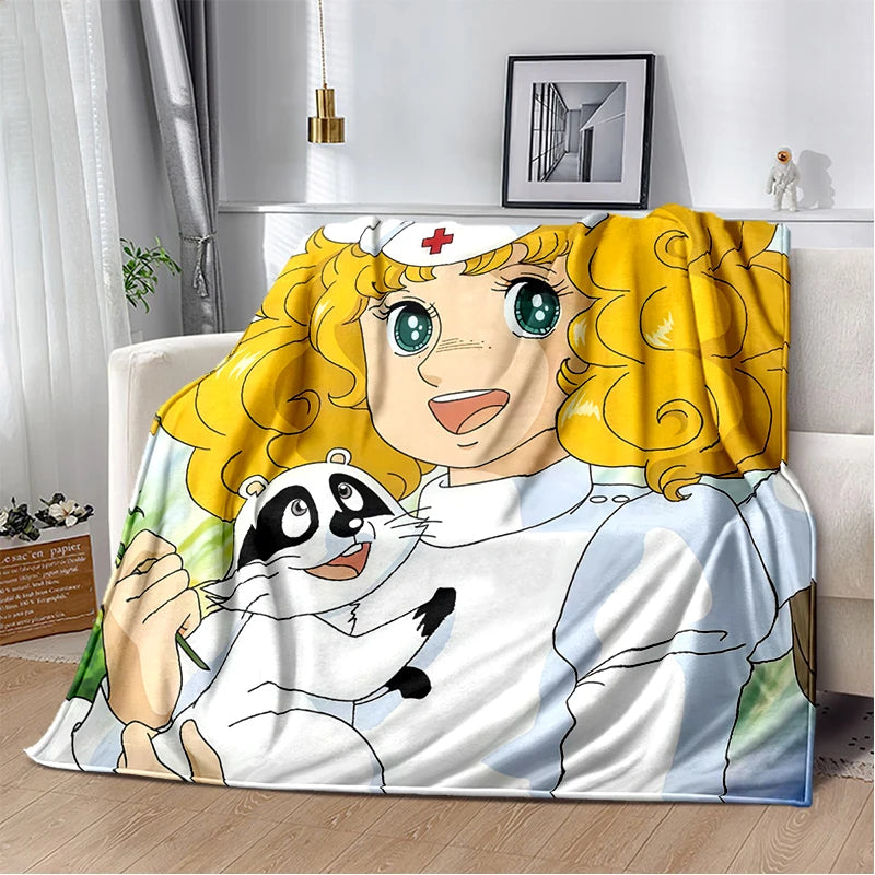 Weiches Flanell-Wurfdecke mit charmanten Anime-Cartoon-Motiven