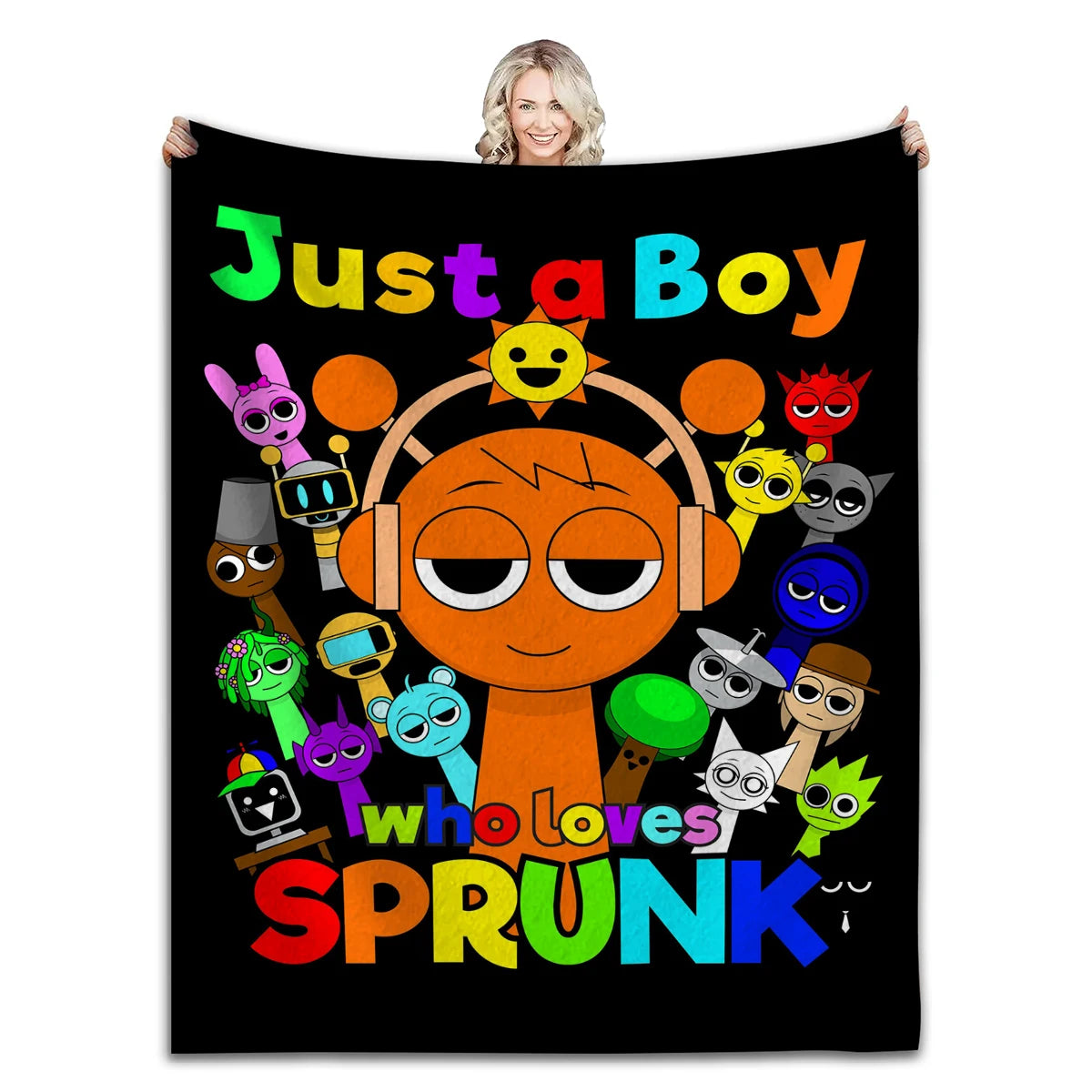 Sprunki Incredibox – Soft, fluffy plush blanket