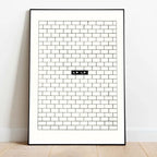 Elegantes schwarzweißes Leinwand-Poster