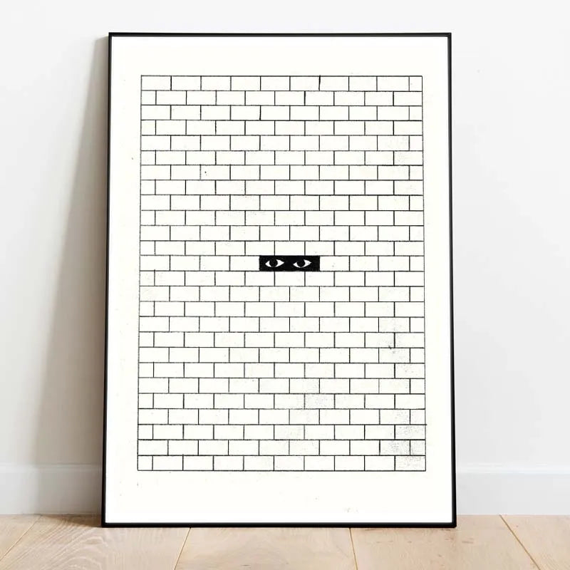 Elegantes schwarzweißes Leinwand-Poster