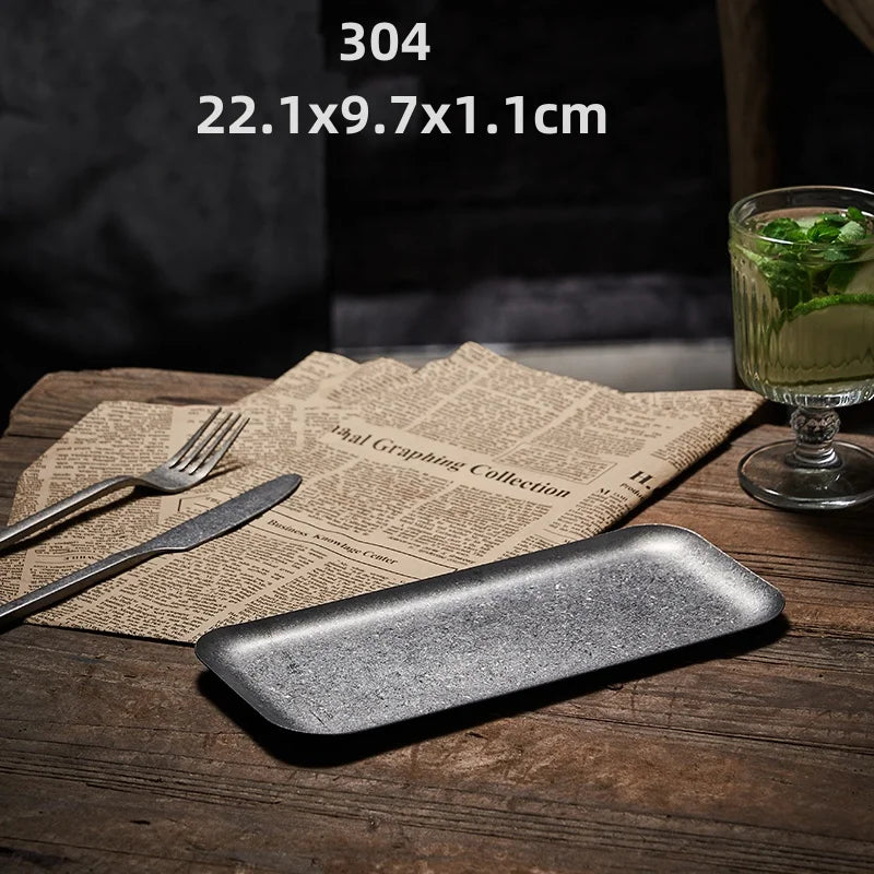 Elegante Edelstahl-Dessertteller