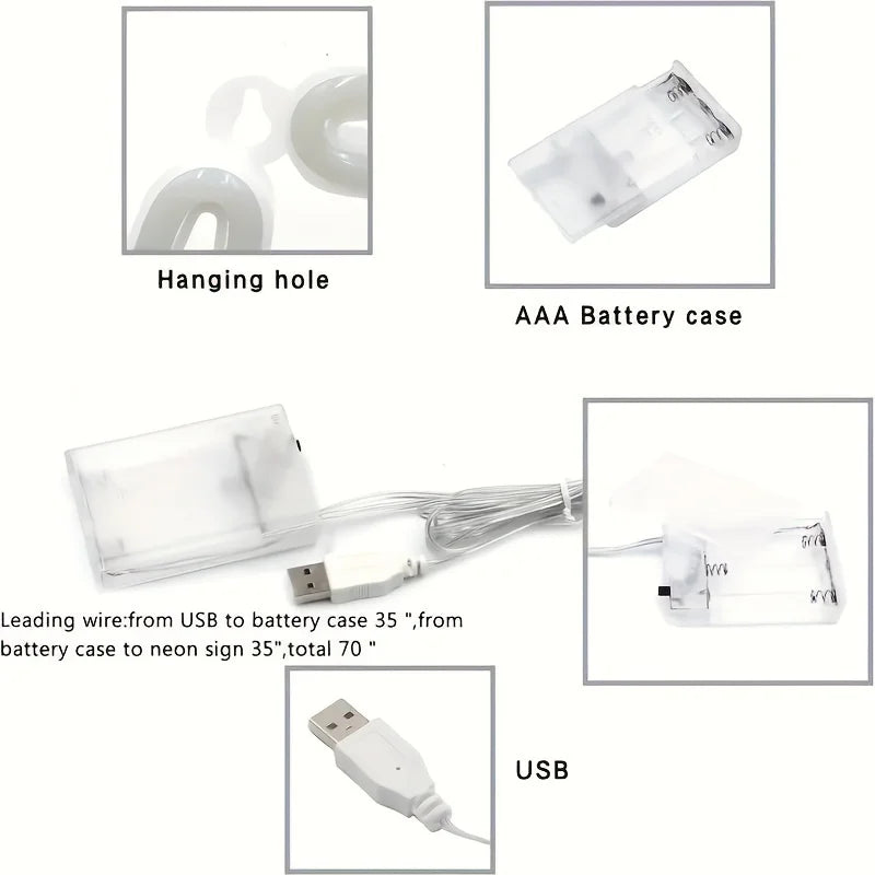 LED Neon Sign – USB oder Batterie betrieben
