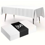 Elegante weiße Kunststoff-Tischdecke für jeden Anlass