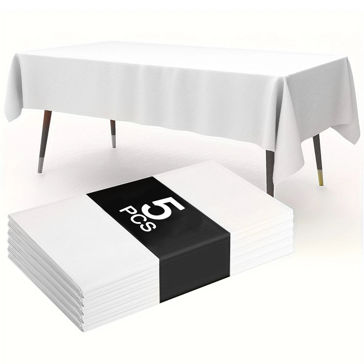 Elegante weiße Kunststoff-Tischdecke für jeden Anlass
