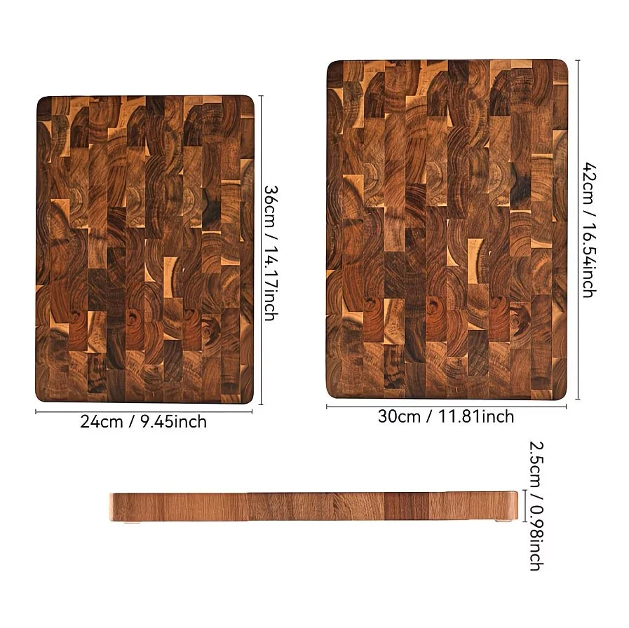 Premium End-Grain Schneidebrett-Set