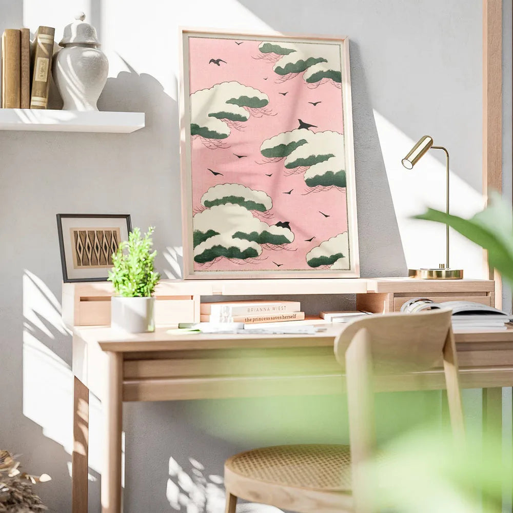 Elegantes japanisches Leinwand-Kunstdruck-Poster