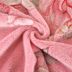 Wärmende Fleece-Decke mit Blumenmuster