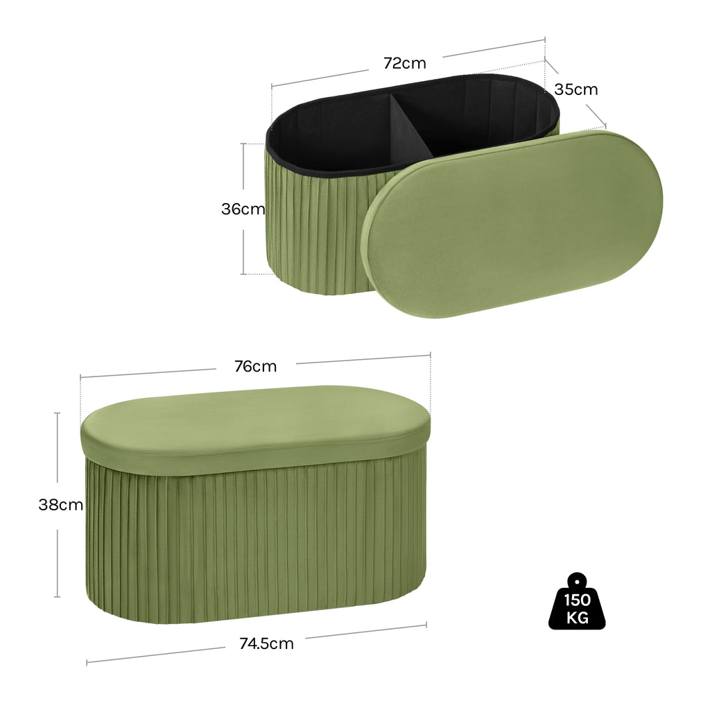Eleganter Samtstoff-Hocker