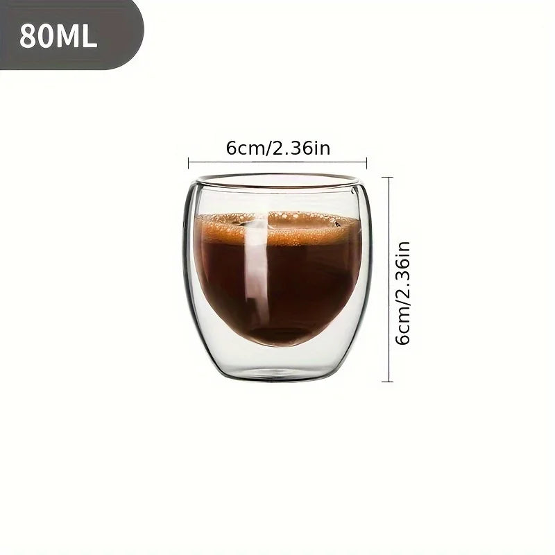 6er-Set doppelwandige Gläser, 80ml