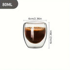 6er-Set doppelwandige Gläser, 80ml