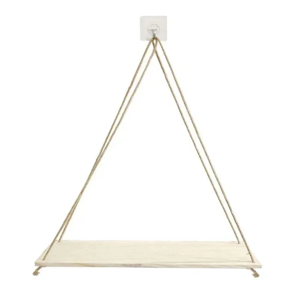 Elegante Hängeregale aus Holz