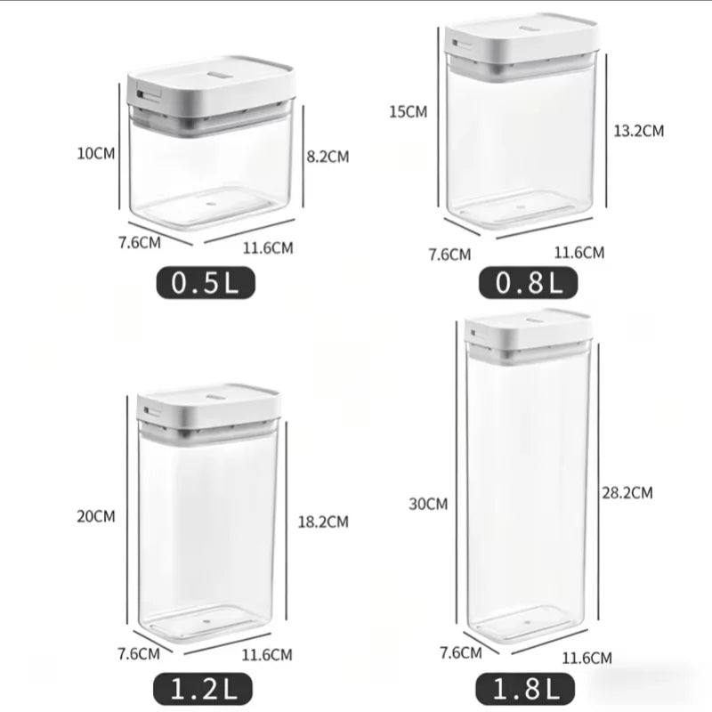 Transparenter Lagerbehälter