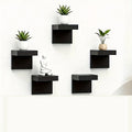 Elegante schwarze Wandregale