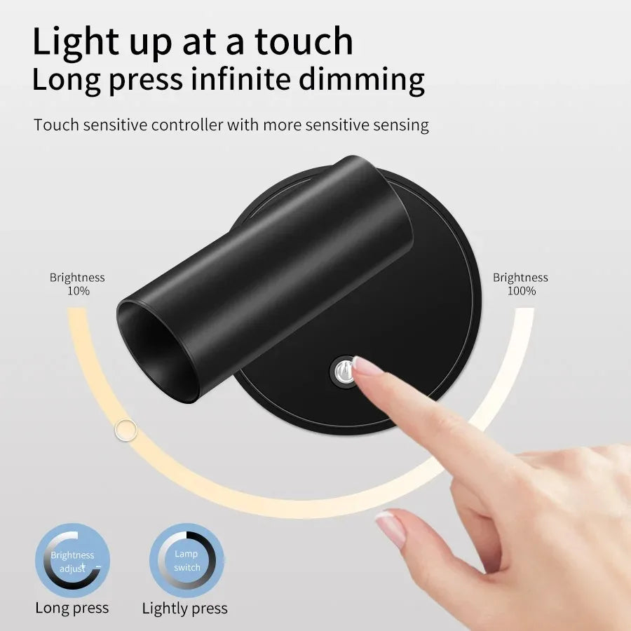 LED-Wandleuchte mit USB-Aufladung