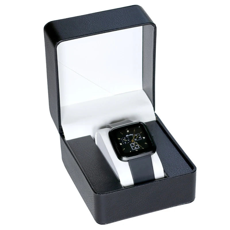 Elegante schwarze Uhrenbox