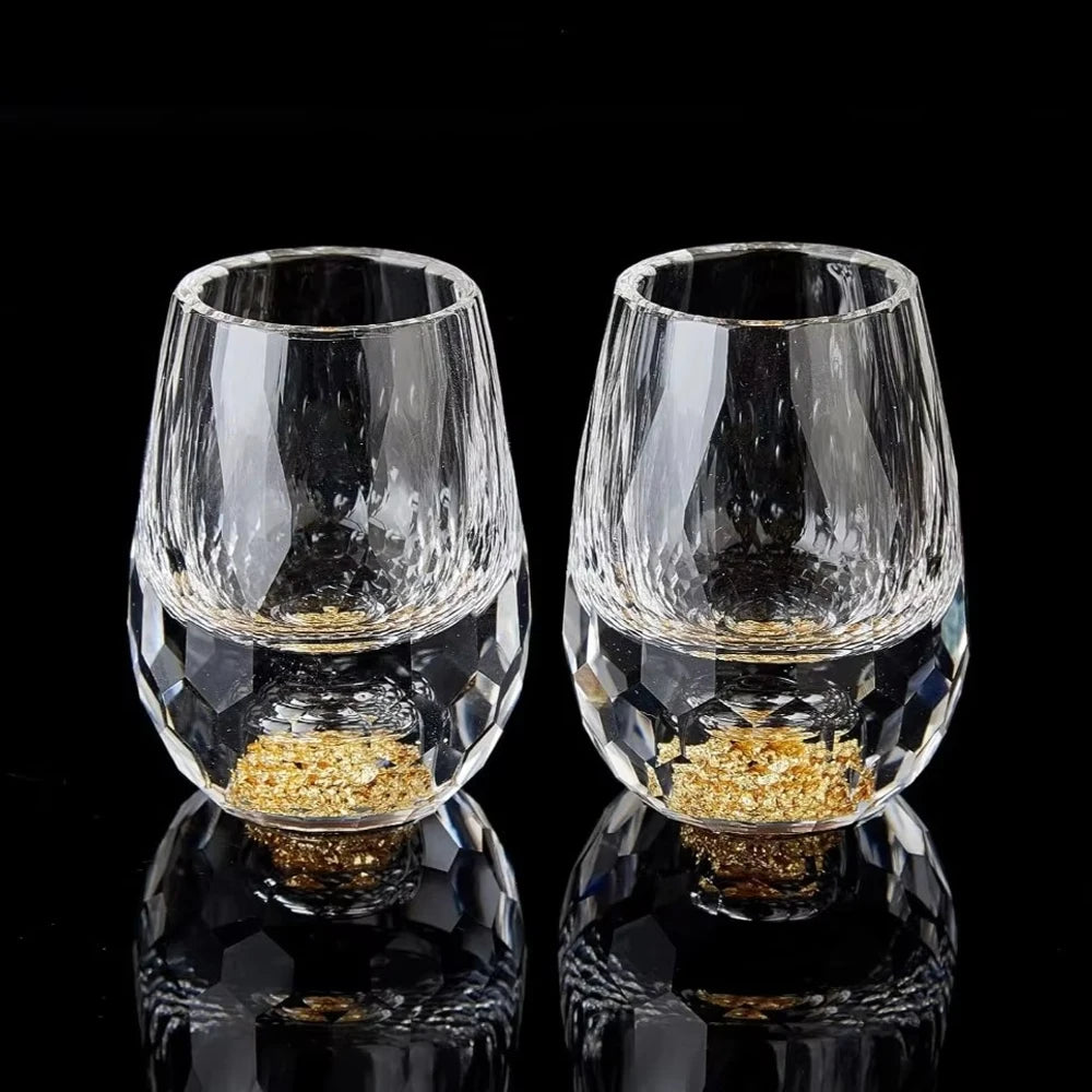 Elegantes Kristallweinglas-Set