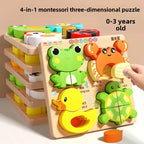 Montessori Cartoon 3D Wooden Puzzle
