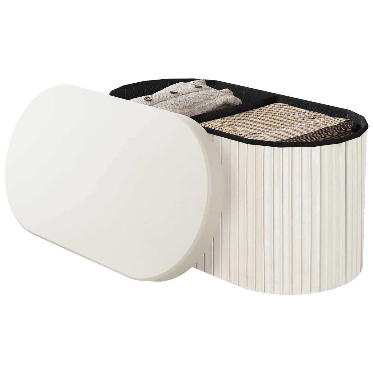 Eleganter Samtstoff-Hocker