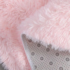 Weiches, flauschiges rundes Plüschteppich
