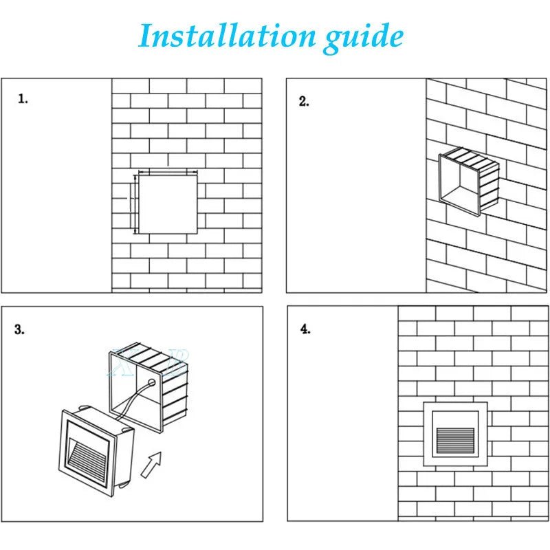 Recessed stair light