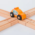 Système de rails de train en bois