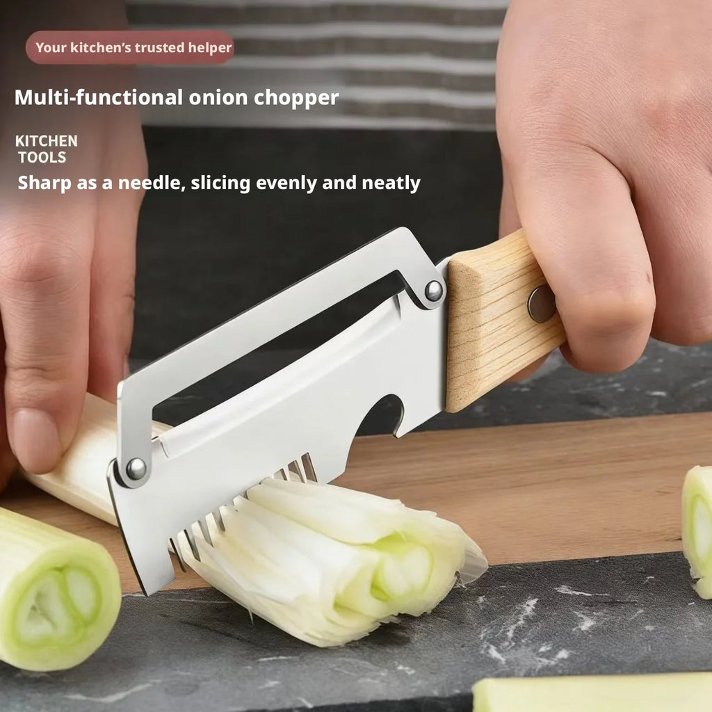 Ergonomisches Schälmesser und Gemüseschäler 2-in-1 mit Holzgriff