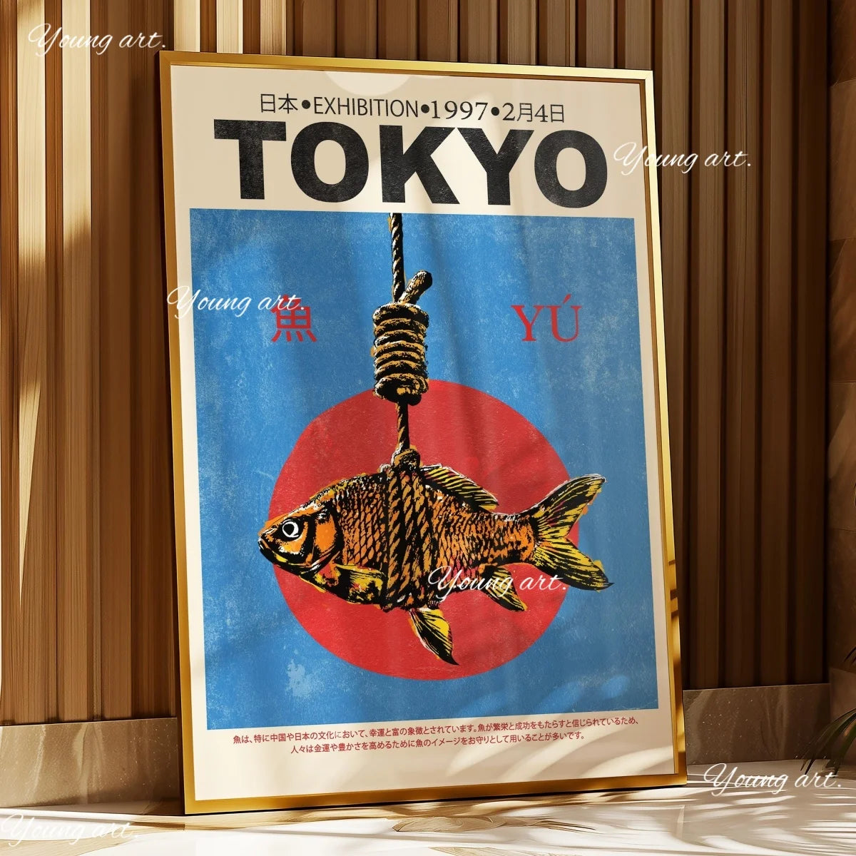 Elegantes japanisches Leinwand-Kunstdruck-Poster
