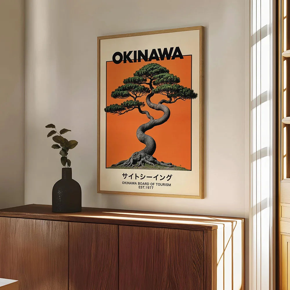 Elegantes japanisches Leinwand-Kunstdruck-Poster