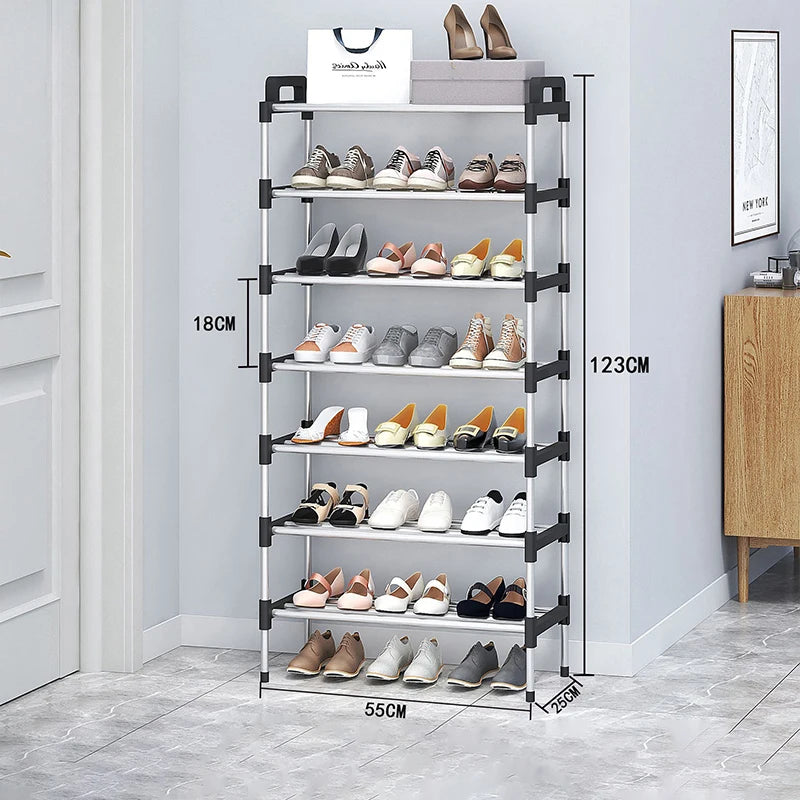 Praktischer Schuhregal mit 3-7 Ebenen