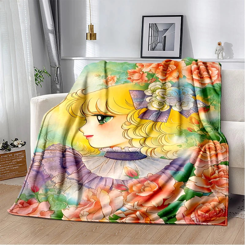 Weiches Flanell-Wurfdecke mit charmanten Anime-Cartoon-Motiven