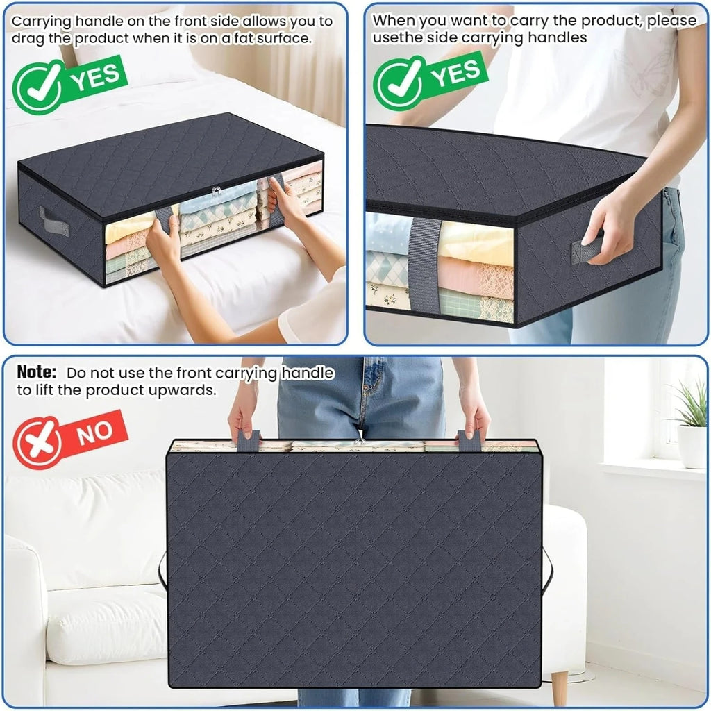 Praktische 4er-Set Unterbett-Behälter