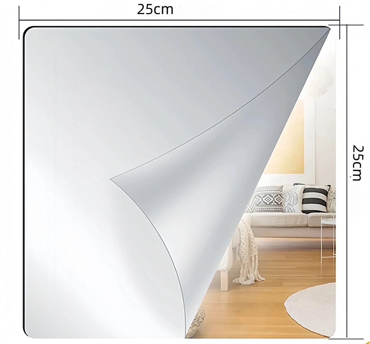 4er Set 3D Spiegelfliesen