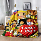 Weiches Flanell-Wurfdecke mit charmanten Anime-Cartoon-Motiven