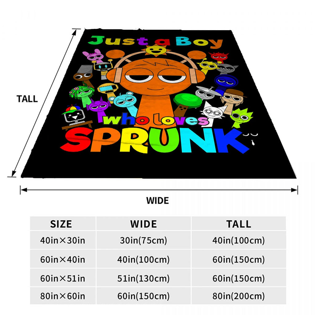 Sprunki Incredibox – Soft, fluffy plush blanket