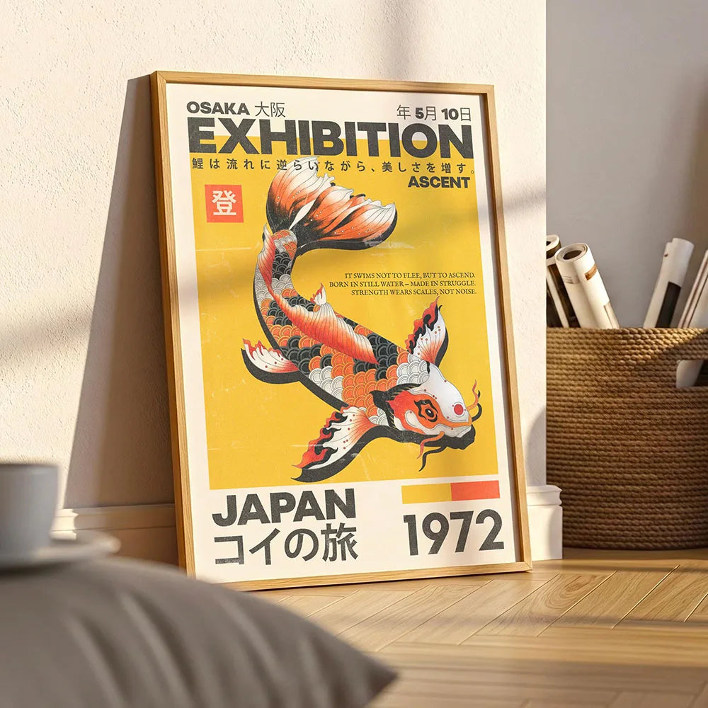 Elegantes japanisches Leinwand-Kunstdruck-Poster