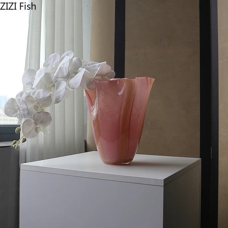 Orange Pink Gradient Glases Vase