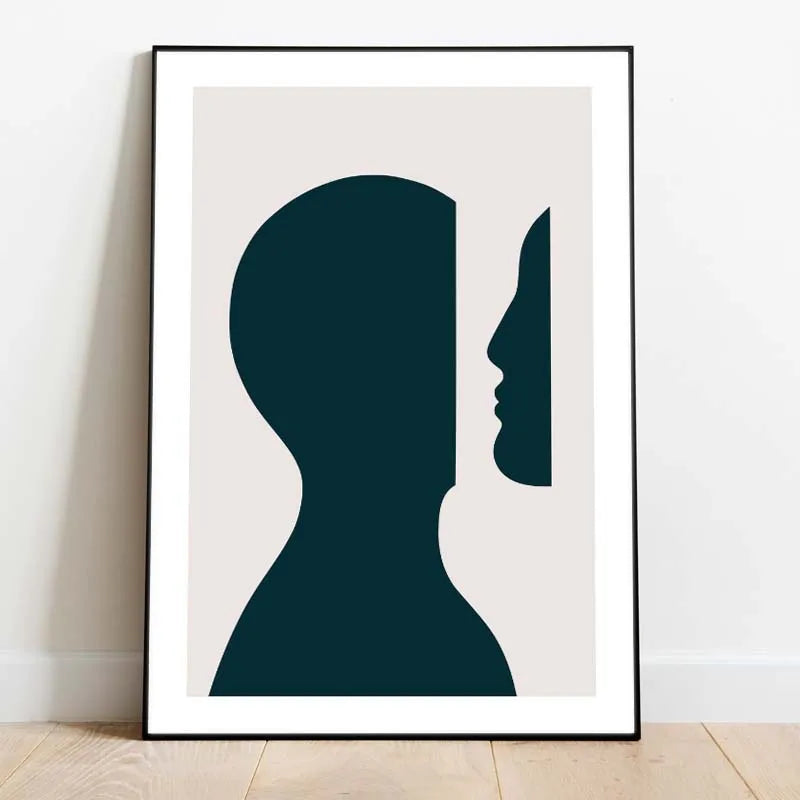 Elegantes schwarzweißes Leinwand-Poster