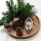 Elegante runde Holzplatte aus hochwertigem Naturholz