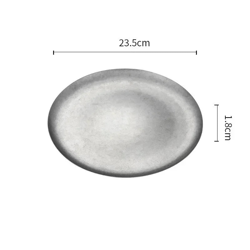 Elegante Edelstahl-Dessertteller