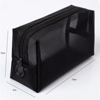 Praktische schwarze Mesh-Kosmetiktasche
