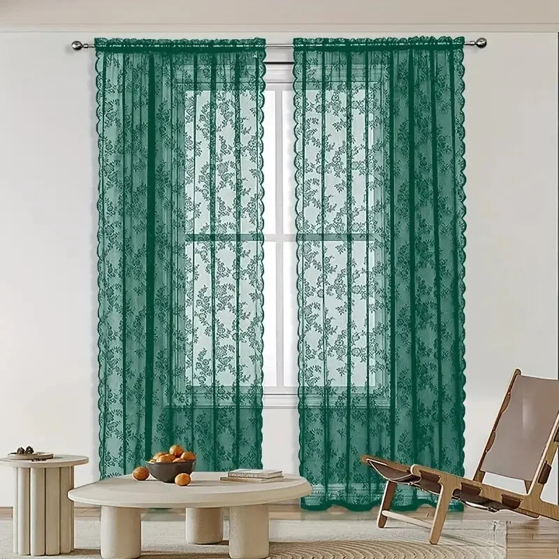 Elegantes Vintage-Spitzengardinen-Panel