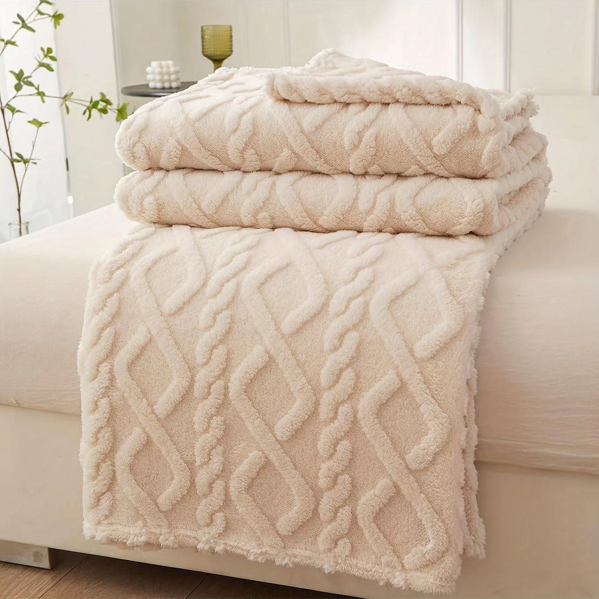Kuschelweiches Coral Fleece Tagesdecke