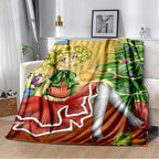 Weiches Flanell-Wurfdecke mit charmanten Anime-Cartoon-Motiven